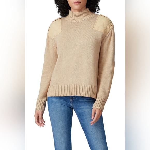 525 America Sweaters - 525 America Mock Neck Patch Sweater